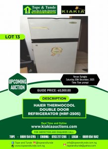 Used Haier Thermocool Double Door Refrigerator(HRF-250S)