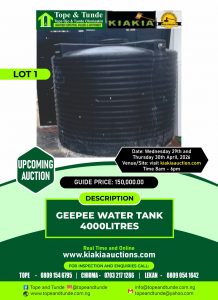 GEEPEE WATER TANK 4000LITRES